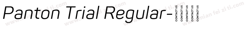 Panton Trial Regular字体转换